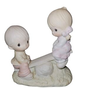 Precious Moments Children on Seesaw, Authentic Figurines